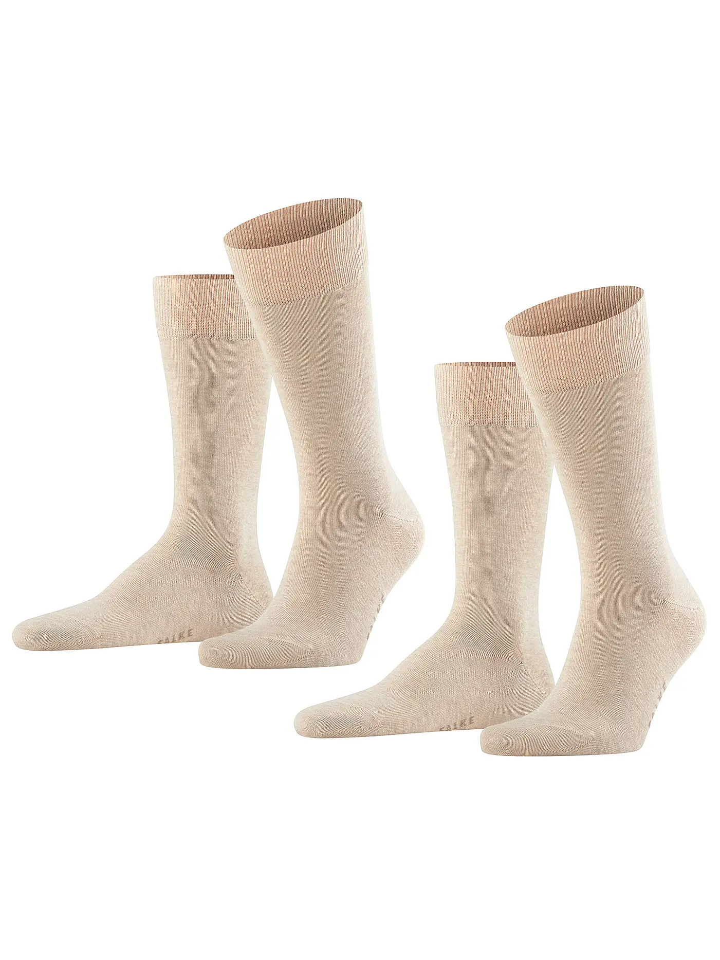 FALKE | Socken 2-er Pkg "Happy" (light greymel.) | beige